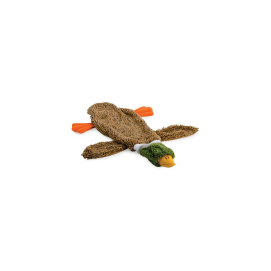 Floppet Duck Soft Cuddly Dog Toy unstuffed No stuffing with squeaker