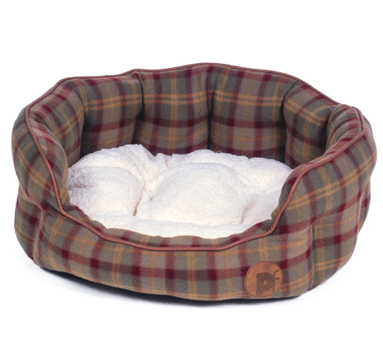 Alfret Bolster Cushion in Brown/Green