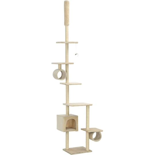 Cat Tree with Sisal Scratching Posts 260 cm Beige Vidaxl Beige