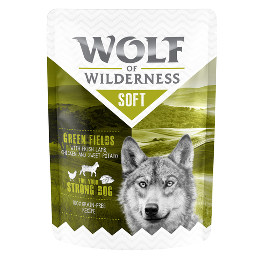 Wolf of Wilderness Adult "Soft" Pouches 6 x 300g - Leafy Willows - Chicken with Veal