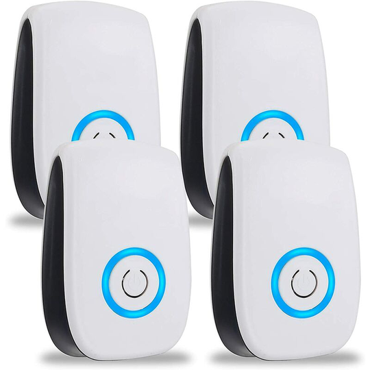 Monly - 22-65KHZ Ultrasonic Insect Repellent, Powerful 4-Pack Inverter Insect Repellent for Multipurpose Occasions Rodents, Rats, Ants, Cockroaches