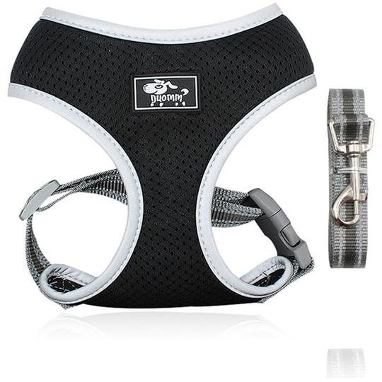 Dog Harness No-Pull Pet Harness Step-in Air Dog Harness Reflective Harness, Black, S - Black, S
