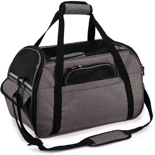 Cat/Small Dog/Rabbit Carrier Bag, Breathable Foldable Carrier for Small Animal, Hand/Shoulder Strap for Travel Travel Train/Car/Plane Approved