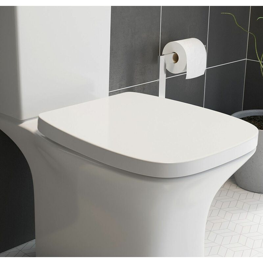 Affine - Premium Soft Close White Toilet Seat Top Fix Quick Release Hinges Bathroom - White
