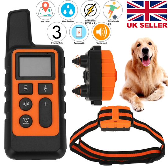 800m Waterproof Dog Pet Training Collar Rechargeable Electric Shock