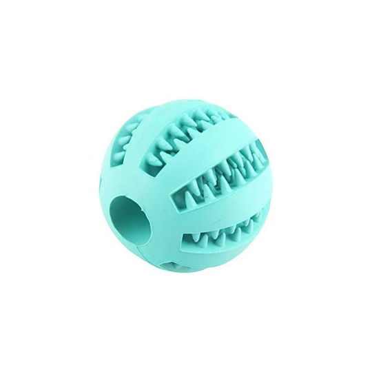 Interactive Toy Ball for Dog Cat Pet for Cleaning Teeth, Chewing Ball (5cm, Cyan-Blue)