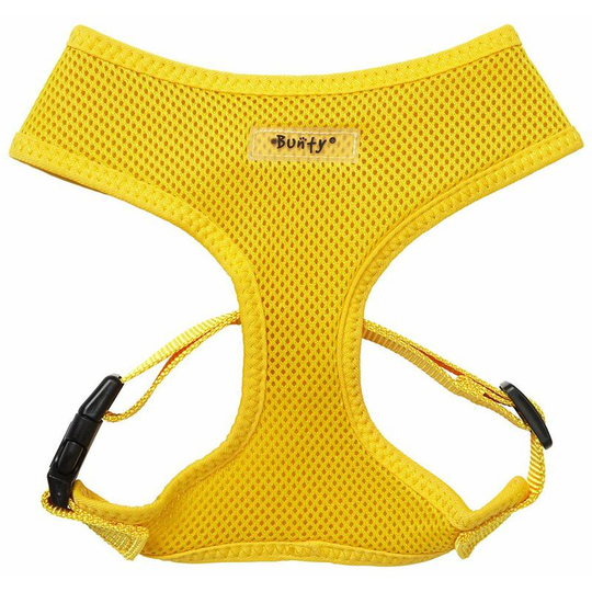 Soft Comfortable Mesh Breathable Fabric Dog Puppy Pet Adjustable Harness - Yellow - X-Large - Bunty