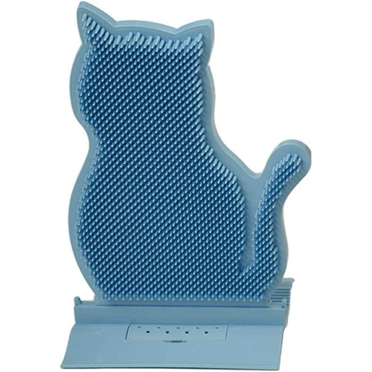 Bigger Cat Self Grooming with Gentle Pet Catnip with Massage Comb, Grooming Brush controls Hair Loss (blue) Soekavia