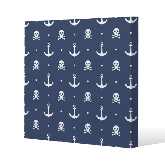 Anchor With Skull & Bones Canvas Print