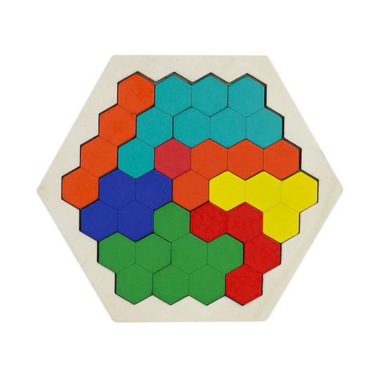 Wooden Toys, Variety Desktop Toy Puzzles Poplar Honeycomb s - Muff