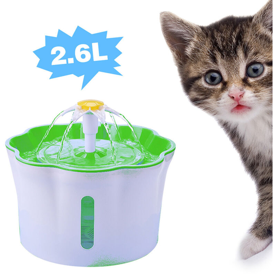 2.6L Automatic Pet Water Fountain Silent Drinking Electric Water Dispenser Feeder Bowl for Cats Dogs Multiple Pets