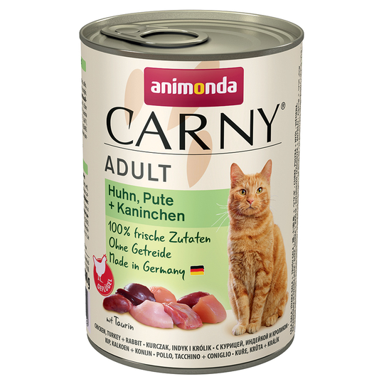 Animonda Carny Adult 6 x 400g - Chicken, Turkey & Rabbit