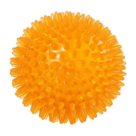 Squeaker Ball Dog Toy Colors will vary tpr Bouncy Floating Teeth Cleaning (Medium, Orange)