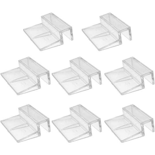 8pcs Aquarium Glass Cover Clips 12mm Acrylic Clips Glass Cover Universal Rimless Aquarium Holders