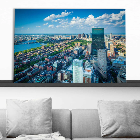 Back Bay, in Boston, Massachusetts - Wrapped Canvas Photograph Print