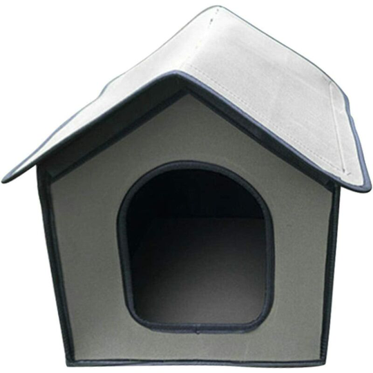 Outdoor Pet Kennel, Pet Products Outdoor Cat Kennel, Cat Shelter, Pet Tent, Waterproof Cat House m Gray