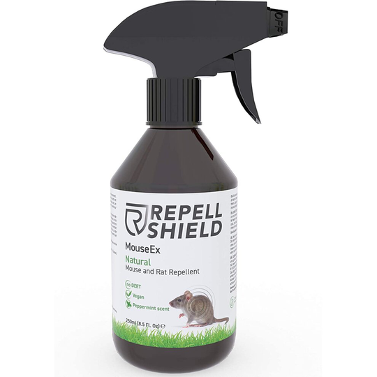 RepellShield Mouse Repellent Spray - Mouse & Rat Repellent Outdoor and Indoors - Natural Peppermint Oil Spray - Peppermint Oil Rat Repellent