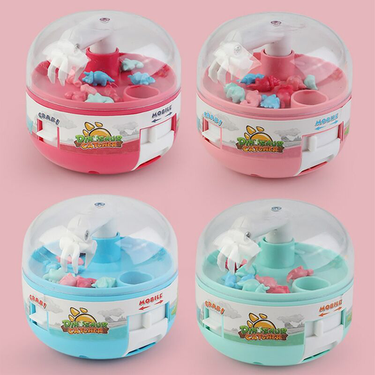 4 Pack Mini Claw Machine Children's Toys Dinosaur Grabbing Machine Capsule Grabbing And Grabbing Capsule Machine Interactive Toys