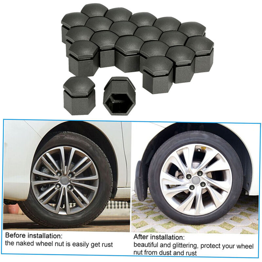 One Set of 20Pcs 17mm Wheel Nut Cover Bolt Cap for Vauxhall