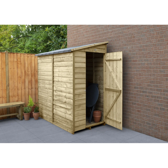 Overlap Pressure Treated 6X3 Pent Shed - No Window