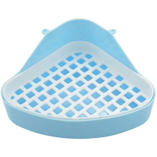 Compatible with rabbit toilet litter tray, small animal toilet corner potty (blue)