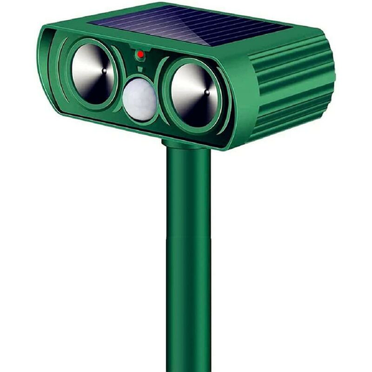 Ultrasonic Garden Repeller, Solar Powered, Cat Repeller with Ground Stake