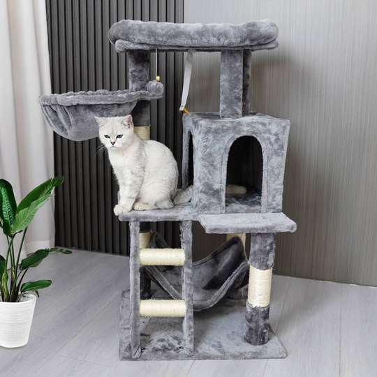 (Light Grey) FoxHunter 39" Cat Tree Scratching Indoor Play CAT006