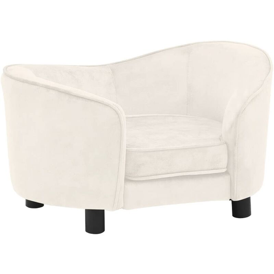 Dog Sofa Cream 69x49x40 cm Plush Vidaxl Cream
