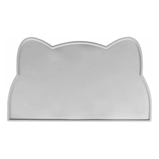 Cat and Dog Bowl Mat, Silicone Non-Slip Bowl Mat Food Mat Non-Slip Waterproof Pet Mat Tray Mat Feeding Mat for Cat and Dog (Light Gray)