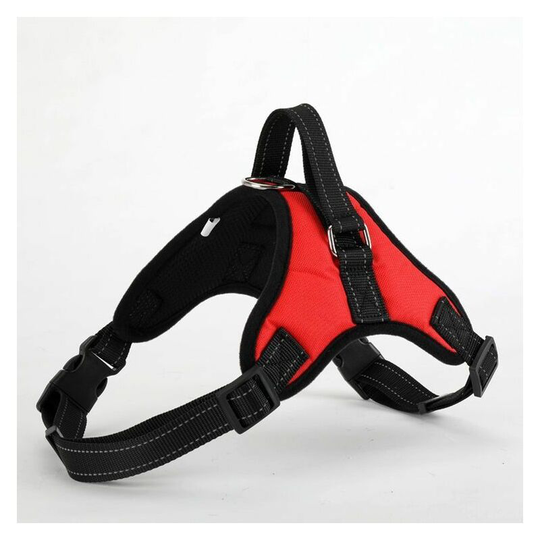 Dog vest comfortable, soft and breathable pet chest strap large dog strap vest, red split chest and back m (recommended 18-35 catties)