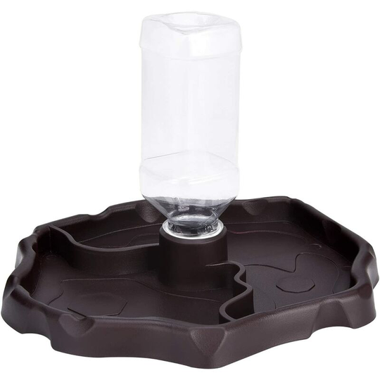 Reptile Water Bottle, Turtle Automatic Feeder Drinker Food and Water Bowl Pet Dispenser Bottle Feeding Tray for Lizard Tortoise Chameleon