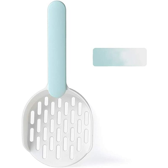 Cat Litter Scoop with Filter - Premium abs Plastic Cleaning Tool - Durable and Easy to Clean - 1 Piece (Blue)