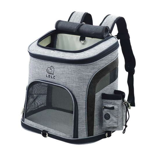 BetterLife Pet Backpack Pet Backpack Oxford Cloth Go Out Backpack for Cat And Dog Portable, l, Black Gray
