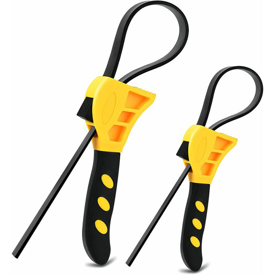 Deckon - Pack Oil Filter Set Strap Wrench Jar Opener Pipe Wrench Strap Wrench Universal Strap Wrench Adjustable Wrench, Nut Tightener Repair Tool