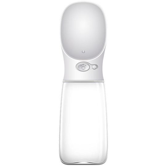 Dog Leakproof Water Bottle Portable Pet Travel Water Dispenser with Drinking Feeder for Outdoor Walking Hiking - White,550ml