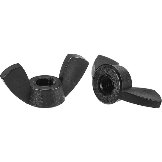 Wing Born Nut Lugs M5 Nylon Twat Twist Restanding Fasteners Black 50pcs Baobao