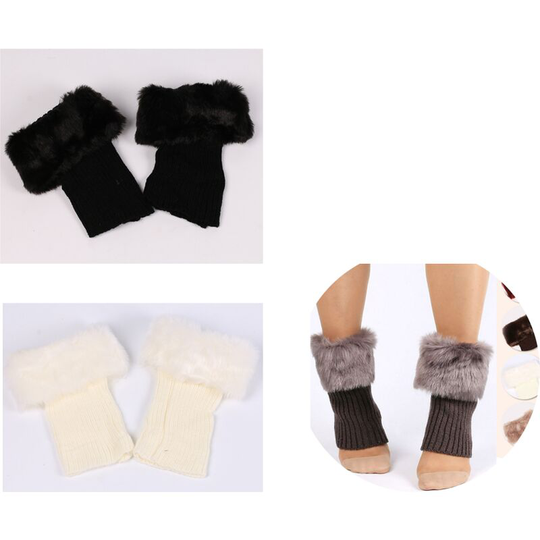 2 pairs New fur sock lining short boots a