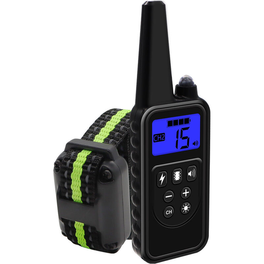 Heguyey - Dog Training Collar, Electric Dog Collar with 800m Remote Control and 3 Modes Beep Vibration Shock 99 Levels Waterproof Rechargeable