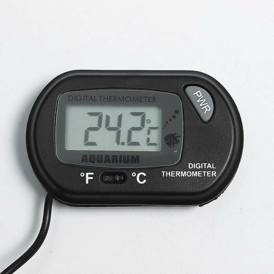 Joorrt - Digital Aquarium Thermometer Fish Tank Water Terrarium Temperature with Suction Cup & Pro-be Turtle Water-proof