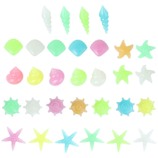 100PCS Colorful Decorative Pebbles, Luminous Gravels Glow in The Dark, Aquarium Decorative Rocks for Garden Yard Fish Tank Vase Handmade Crafts