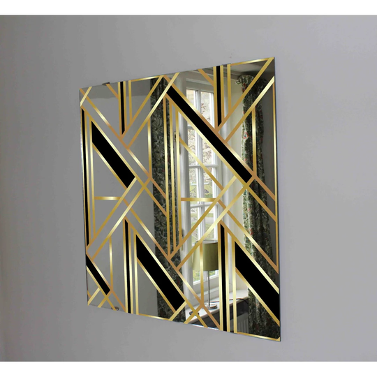 Seamless Geometric Accent Mirror