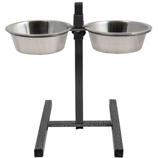 Jack And Vanilla - Pet Food Bowl Stand Bon Appetit 2x2.8 l Grey