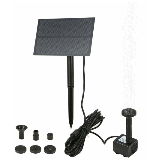 Aquarium Pump Solar Bird Bath Fountain with Panel DIY Bird Bath Submersible Water Pump Plug-in Wall Mounted Water Pump for Fish Tank Garden Pool Fish