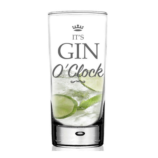 It's Gin O'Clock Highball Gin Glass | Individual G&T Glass
