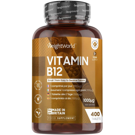 WeightWorld Vitamin B12 1000mcg - 400 Pure Methylcobalamin Tablets