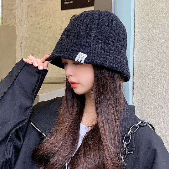 Hat Women's Winter Winter Versatile Woolen Hat Cold Hat Winter Warm Ear Protection Big Knitted Hat (beige)
