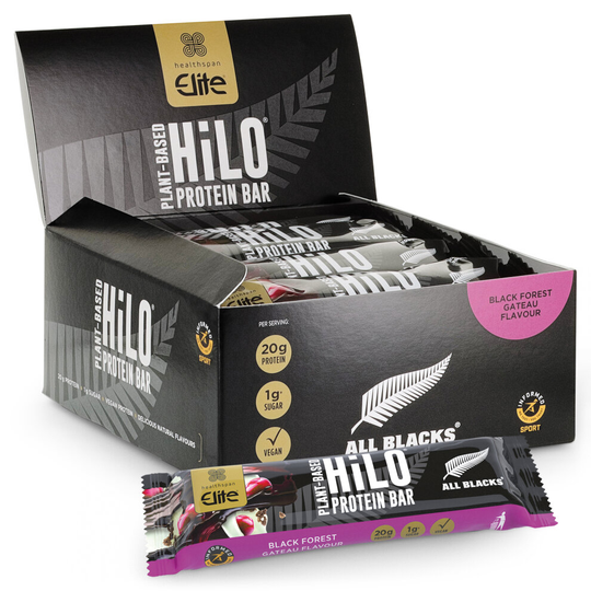 (Black Forest Gateau) Healthspan Elite All Blacks Plant-Based Protein Bars Vegan