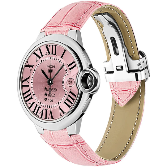 Smart Watch 1.32inch BT Smart Watches Touch Answer Make Call Waterproof Fitness Activity Tracker Watch with Heart Rate Blood Pressure, Pink - Pink