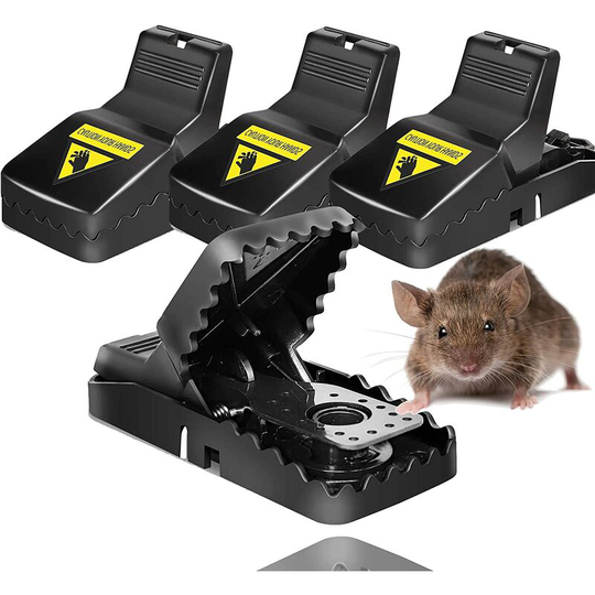 Perle Rare - 4X Mousetrap Mousetrap Reusable Mouse Trap - Mouse Trap - Rat Trap for Home and Garden(11.2*4.8*5.6cm)