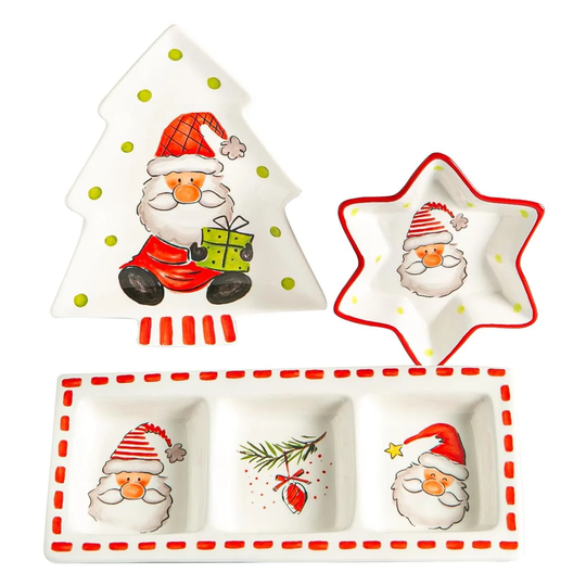 Santa 8 Piece Platter Set
